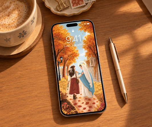 Otoño con María 🍂 | Art Print Digital + Wallpapers