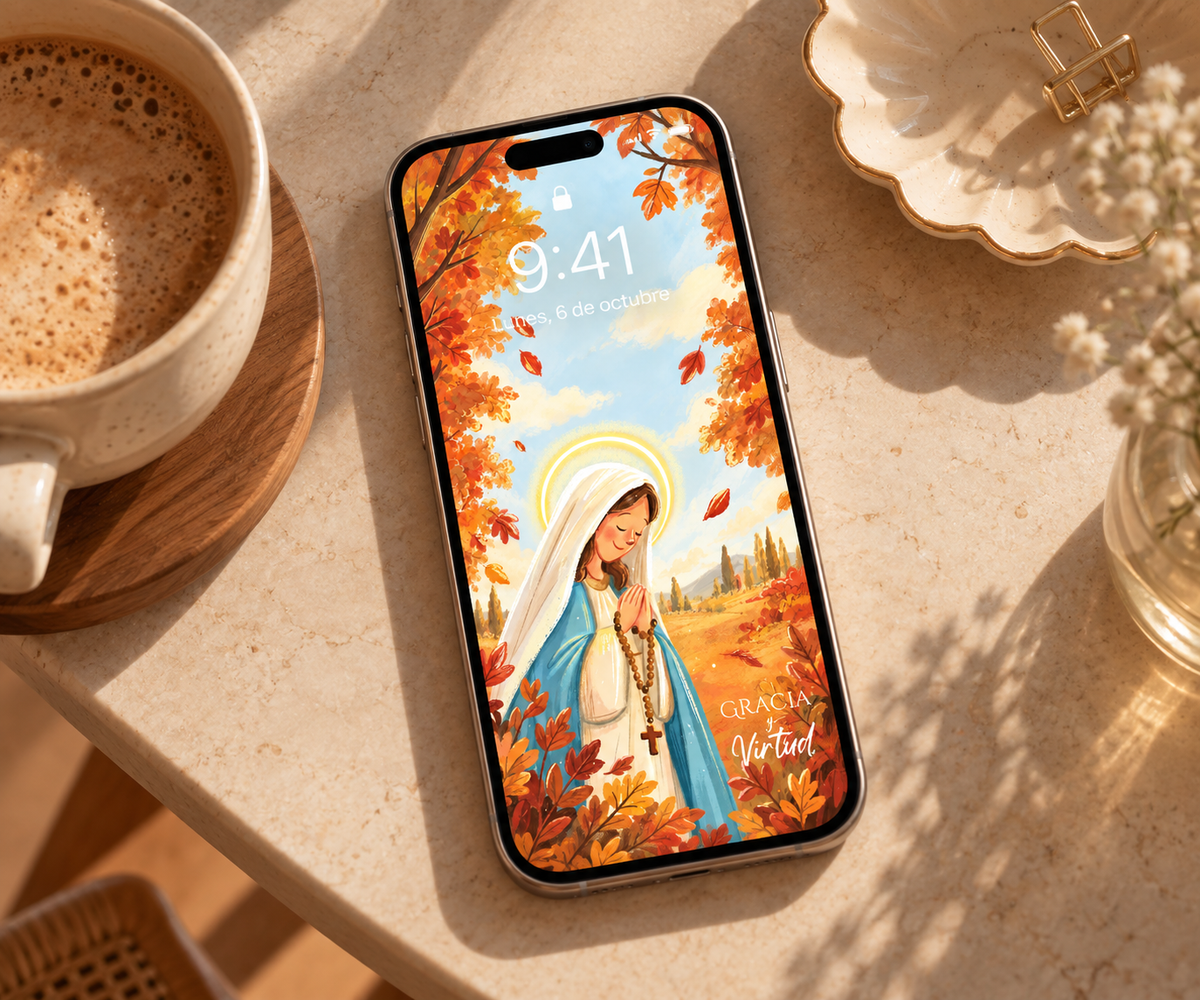 Otoño con María 🍂 | Art Print Digital + Wallpapers